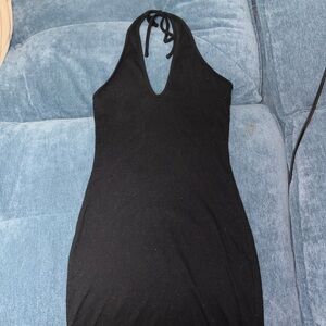 Wild Fable Black Backless Halter Dress